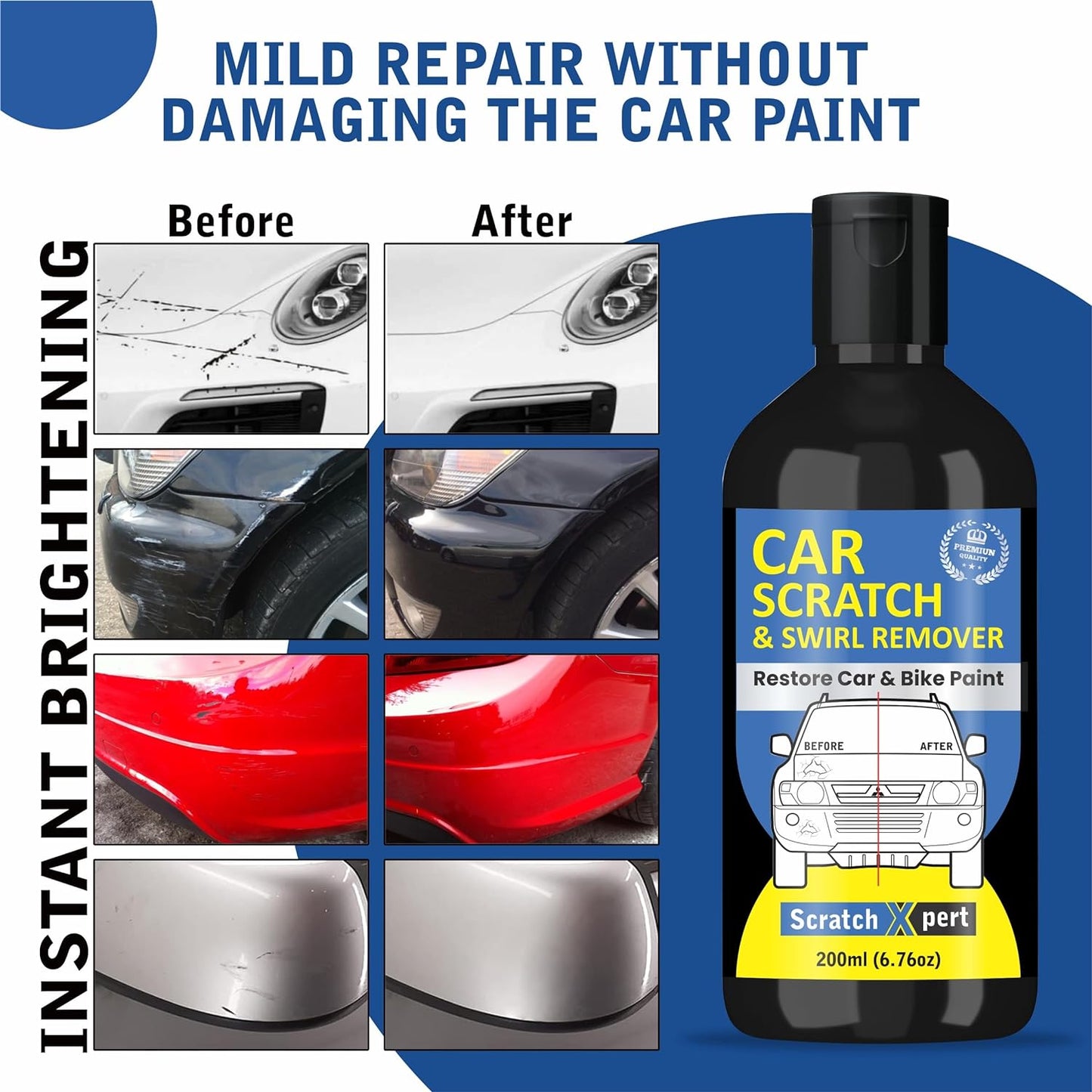 ScratchXpert Car Scratch Removal Cream - Restores Your Car Shine Instantly (Pack of 2)